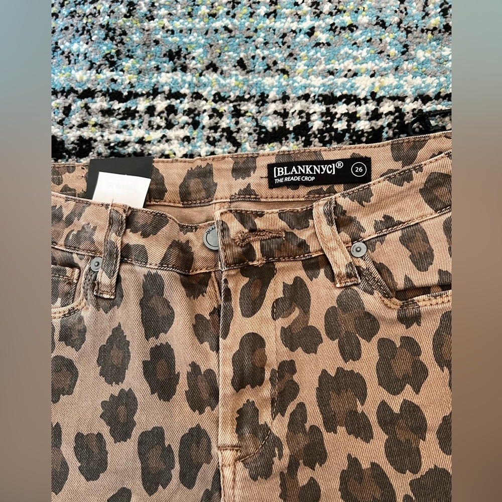 Animal Print Crop Jeans
